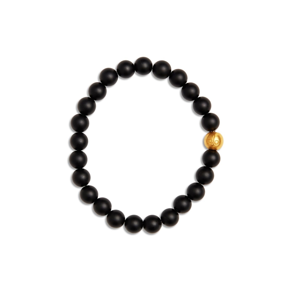 Alo Yoga Black Onyx Mala Armband Herren Schwarz | BQAICD765