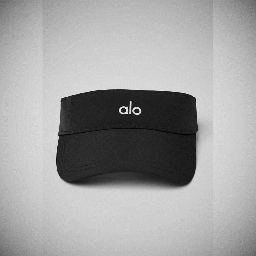 Alo Yoga Captivate Visor Damen Schwarz | XGDVWK651