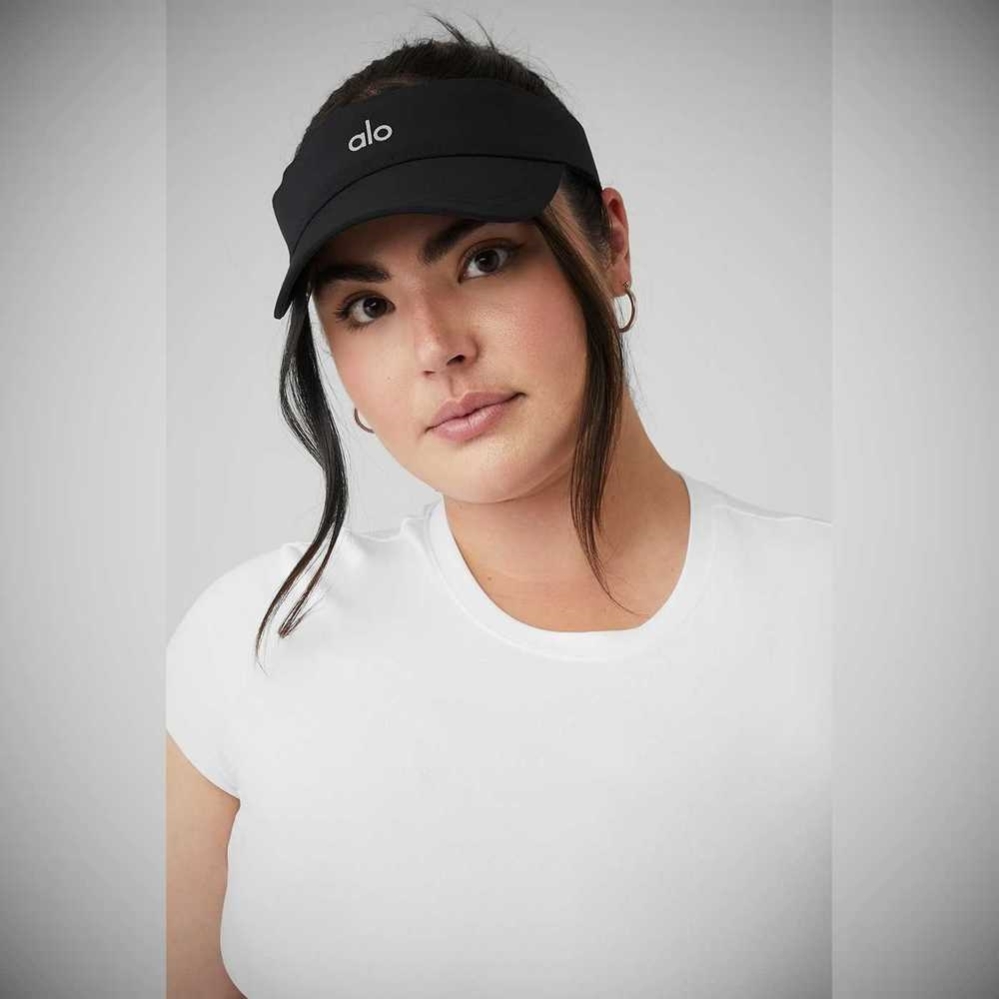 Alo Yoga Captivate Visor Damen Schwarz | XGDVWK651