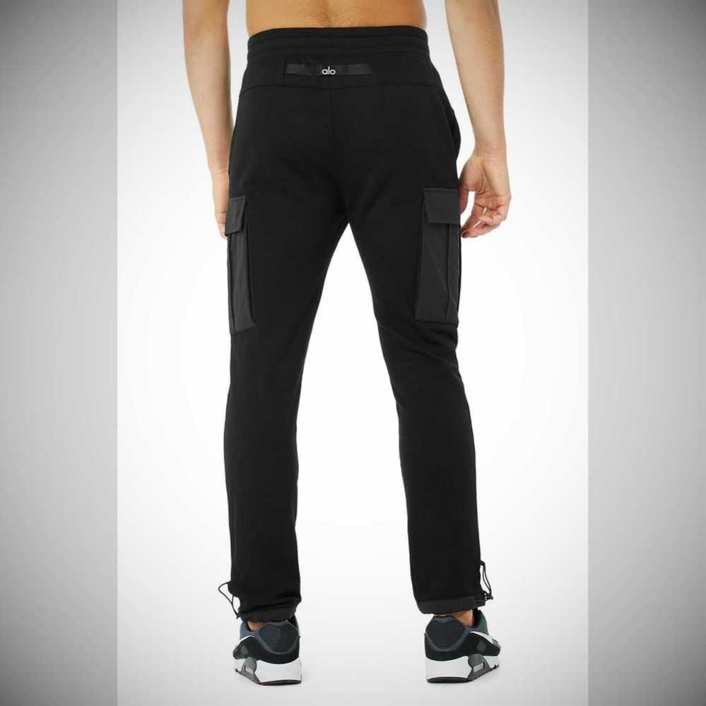 Alo Yoga Cargo Traverse Sweathose Herren Schwarz | QRMXEP791