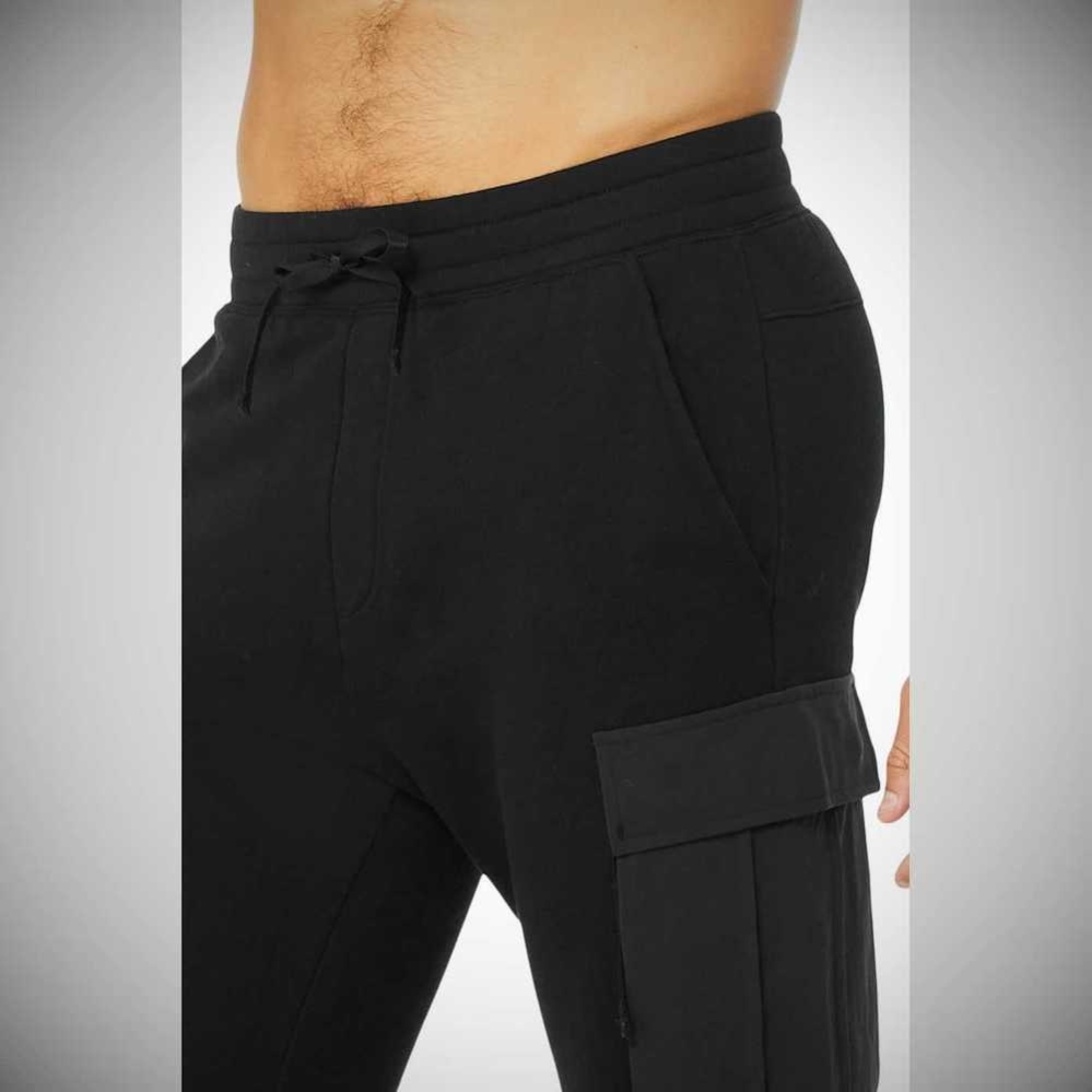 Alo Yoga Cargo Traverse Sweathose Herren Schwarz | QRMXEP791