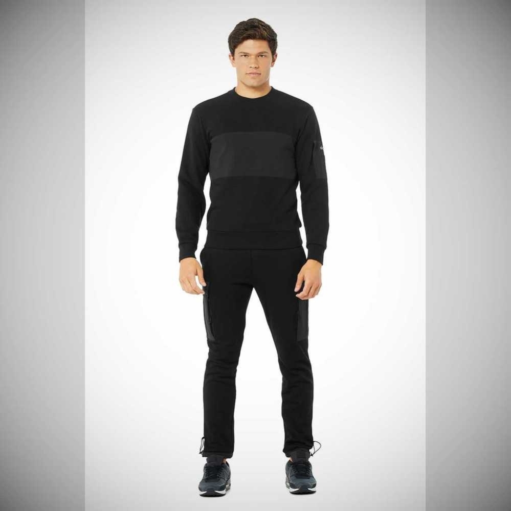 Alo Yoga Cargo Traverse Sweathose Herren Schwarz | QRMXEP791