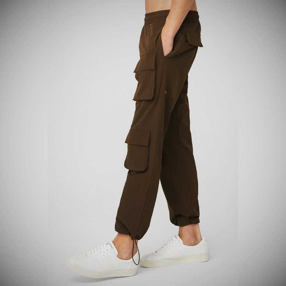 Alo Yoga Cargo Venture Hose Herren Kaffee | ONDTZB296