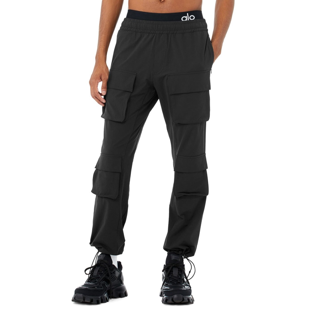 Alo Yoga Cargo Venture Hose Herren Schwarz | CBVALF610