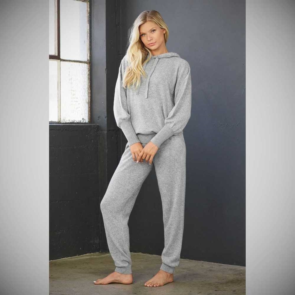 Alo Yoga Cashmere Jet Set Hoodie Damen Grau | QGLAID420