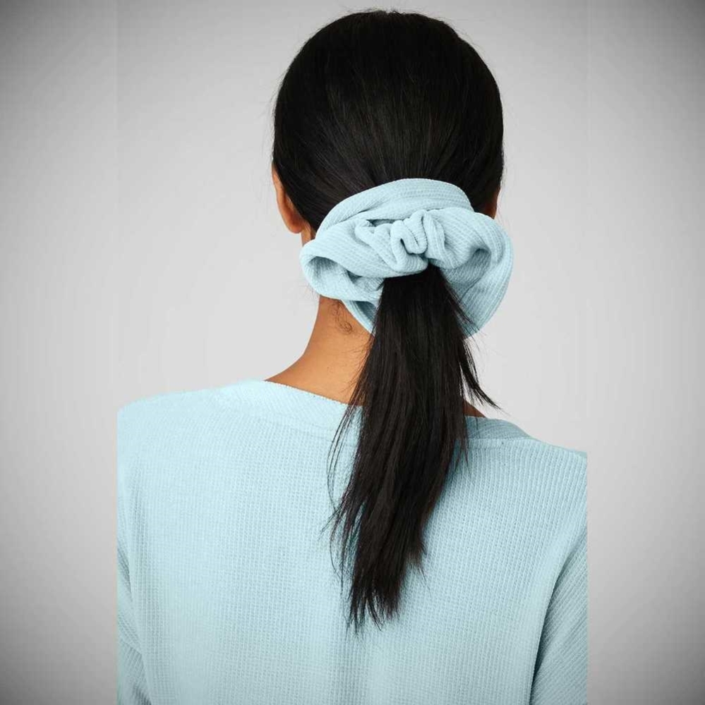 Alo Yoga Chenille Oversized Hair Tie Damen Blau | CQMJRL260