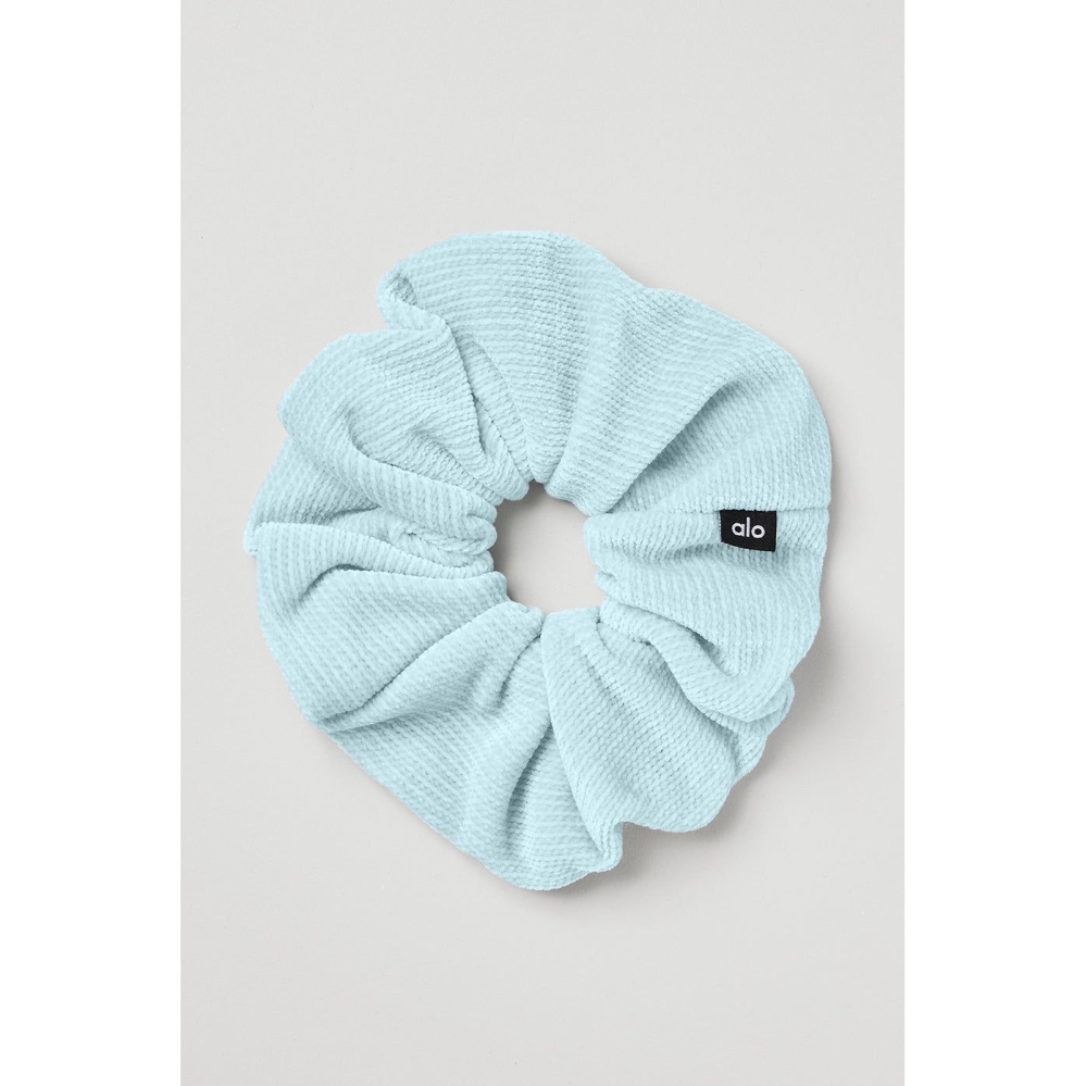 Alo Yoga Chenille Oversized Hair Tie Damen Blau | CQMJRL260