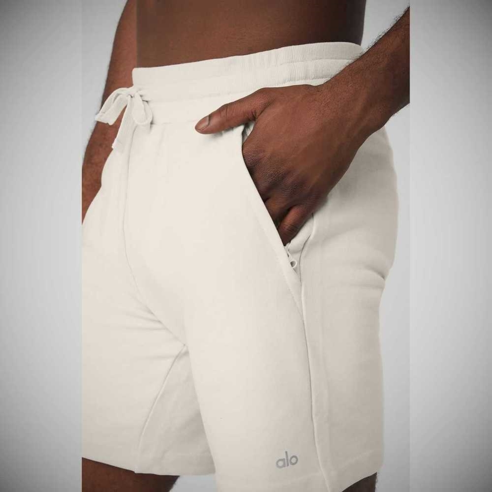 Alo Yoga Chill Kurze Hose Herren Beige | RUXMIN603