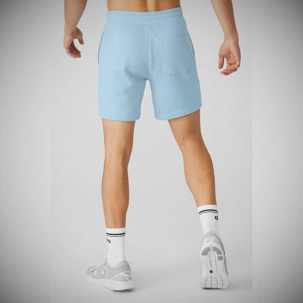 Alo Yoga Chill Kurze Hose Herren Blau | IGVYMF096