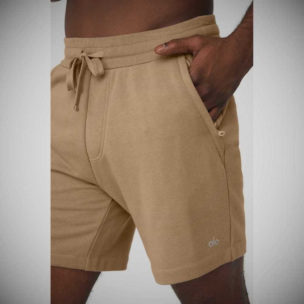 Alo Yoga Chill Kurze Hose Herren Braun | GQMKHZ729