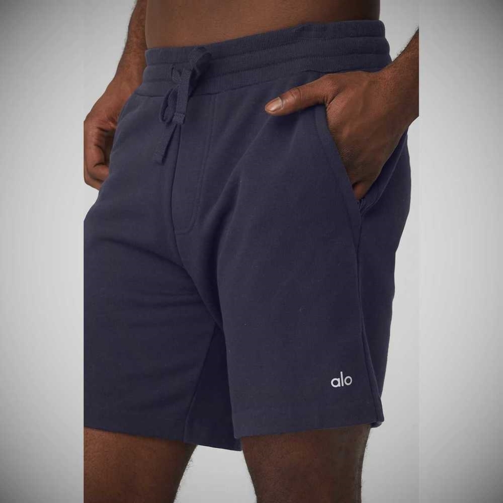 Alo Yoga Chill Kurze Hose Herren Navy | BIALJY374