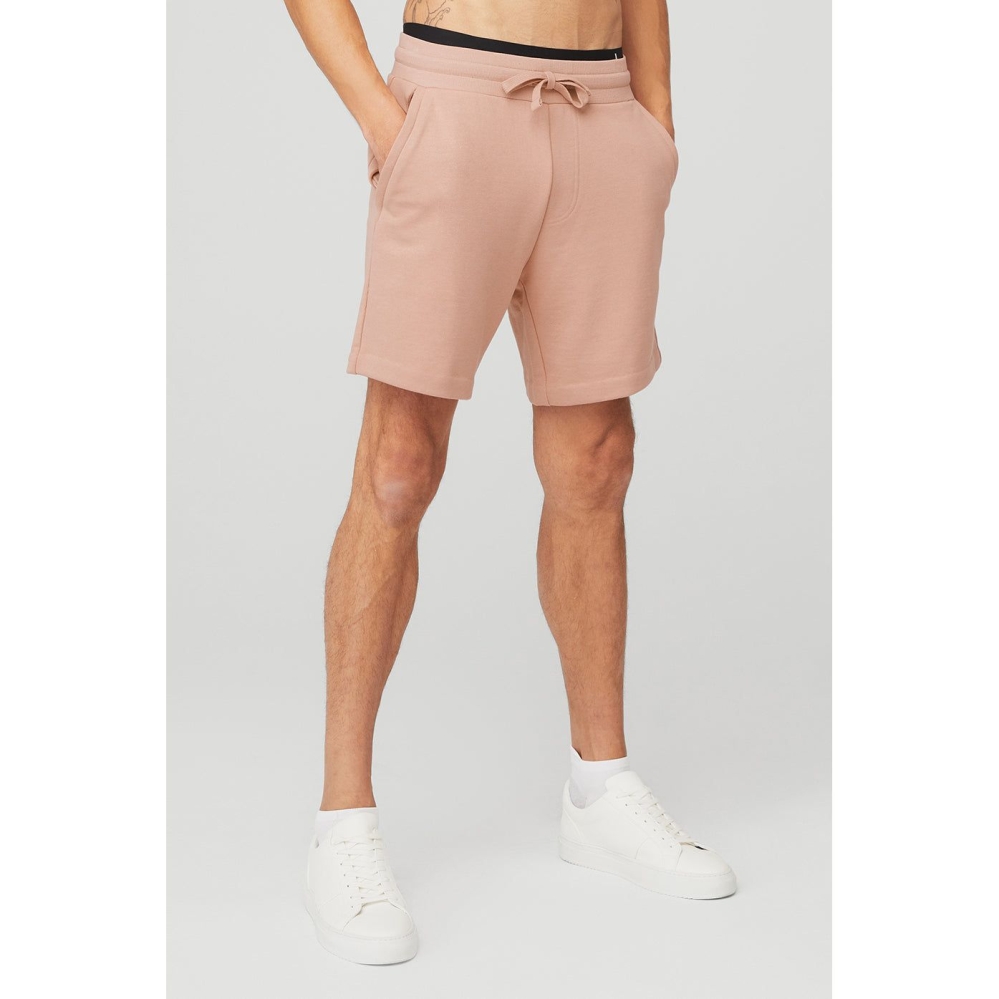 Alo Yoga Chill Kurze Hose Herren Rosa Grau | MOVAWT471