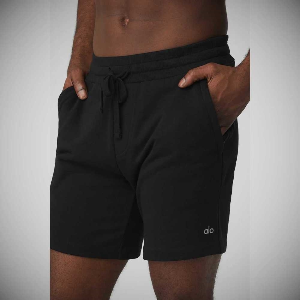 Alo Yoga Chill Kurze Hose Herren Schwarz | NAVKDW380