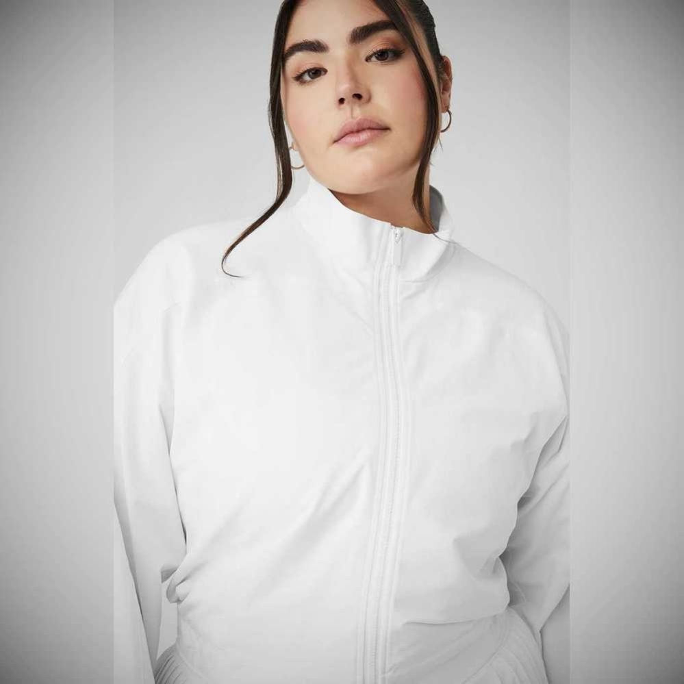 Alo Yoga Clubhouse Jacke Damen Weiß | KILXSP107