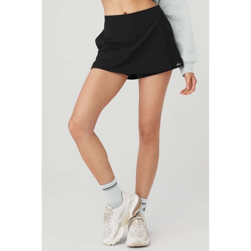 Alo Yoga Clubhouse Skort Kurze Hose Damen Schwarz | VORQST541