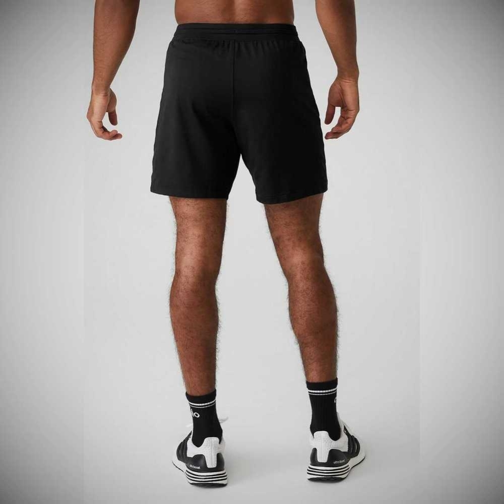 Alo Yoga Conquer Reform Kurze Hose Herren Schwarz | SYUNBZ830