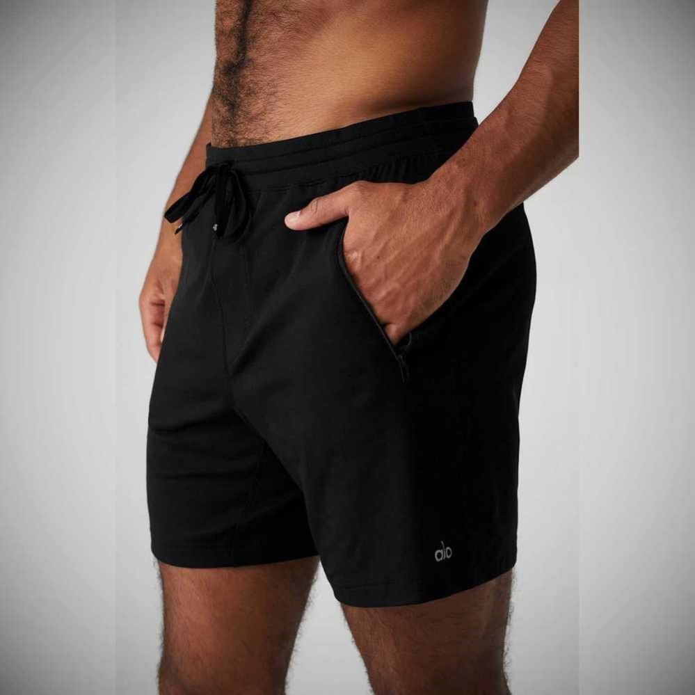 Alo Yoga Conquer Reform Kurze Hose Herren Schwarz | SYUNBZ830