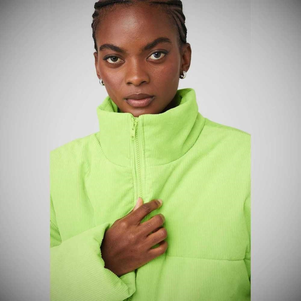 Alo Yoga Corduroy Stage Puffer Jacke Damen Celery | VCIJGA698