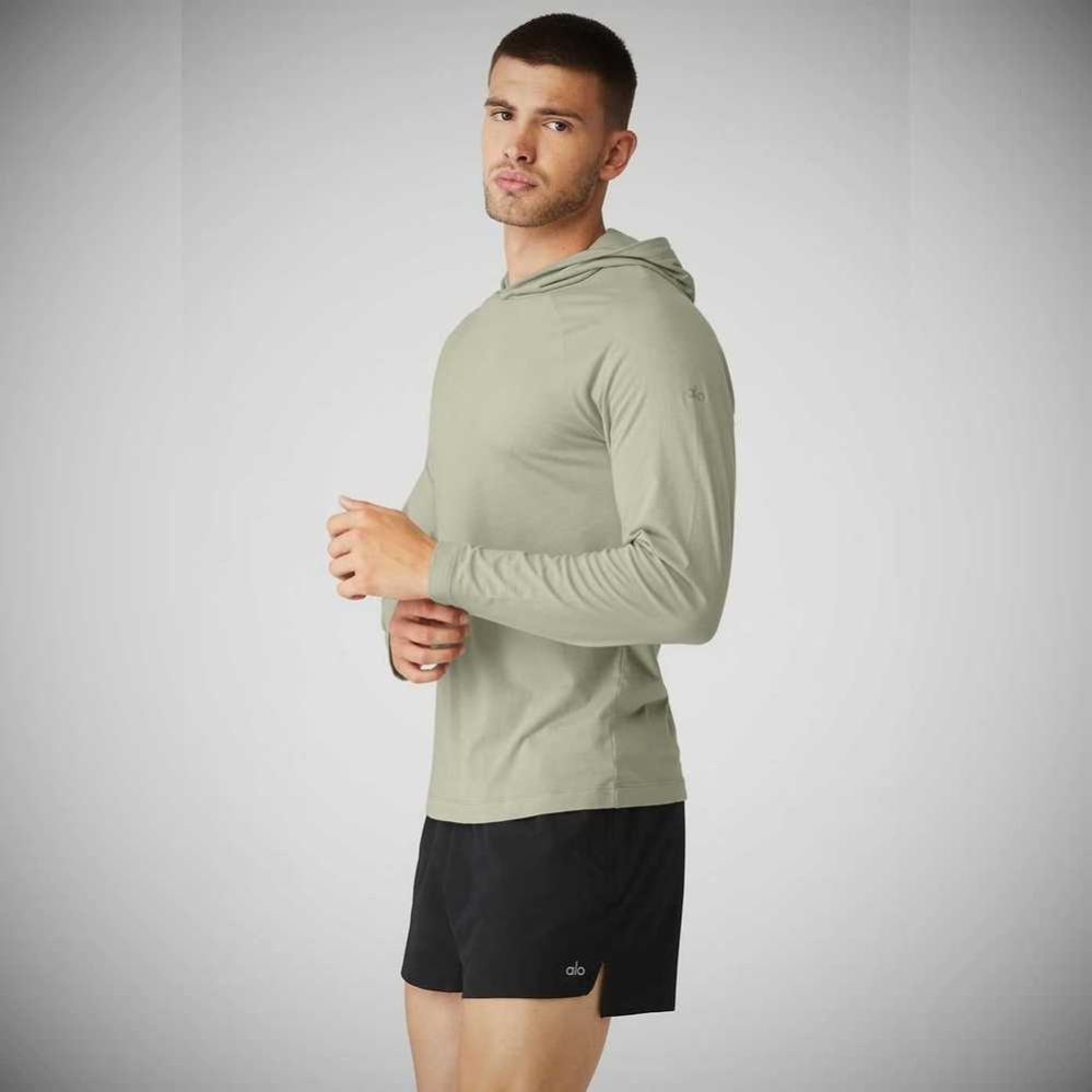 Alo Yoga Core Mit Kapuze Runner Hoodie Herren Grau | REQSKO937