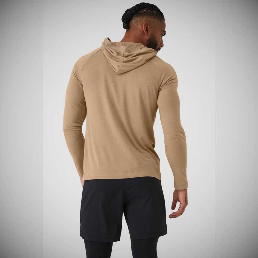 Alo Yoga Core Mit Kapuze Runner Hoodie Herren Braun | TFMZLE574