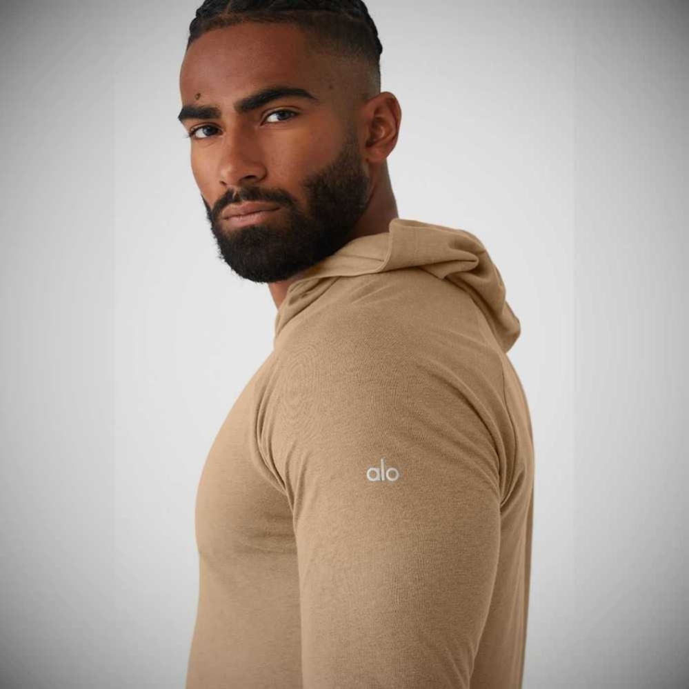 Alo Yoga Core Mit Kapuze Runner Hoodie Herren Braun | TFMZLE574