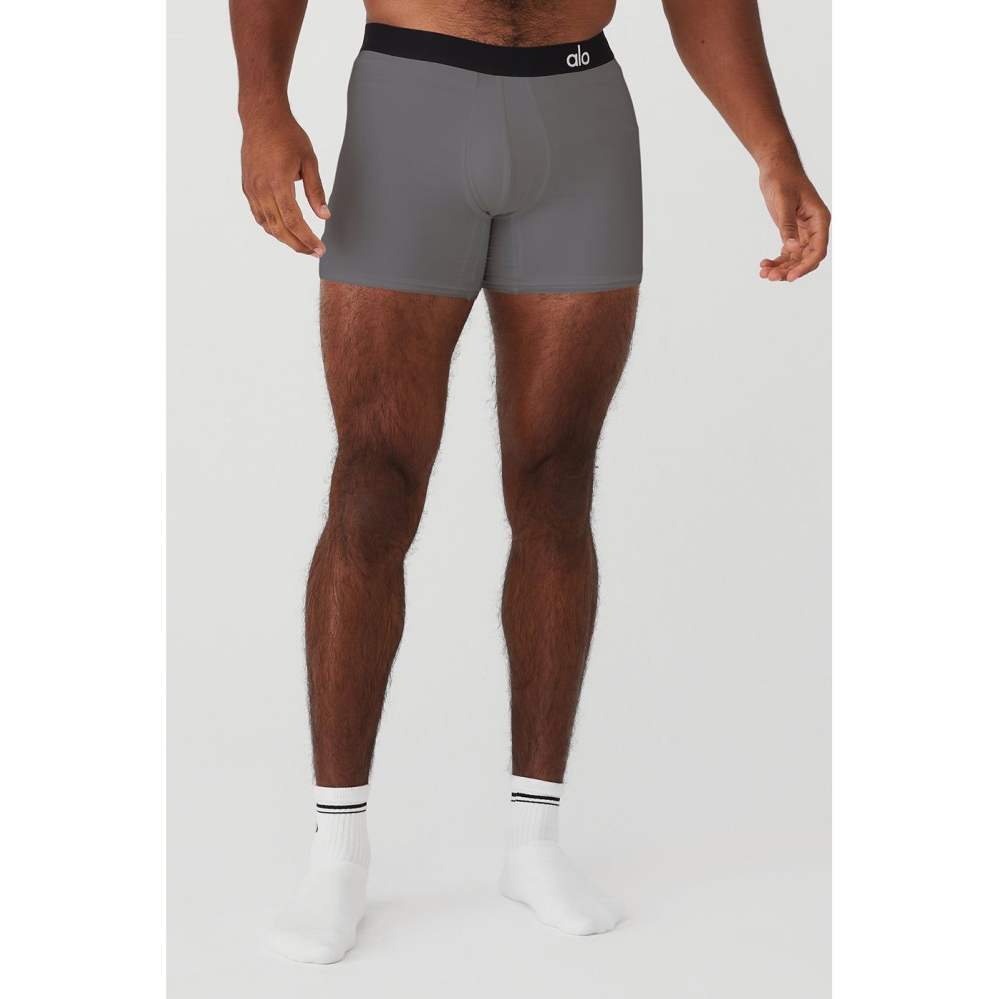 Alo Yoga Day And Night Boxer Brief Unterwäsche Herren Grau | HDZFLP439