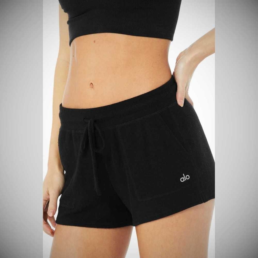 Alo Yoga Daze Kurze Hose Damen Schwarz | PTAYZC692