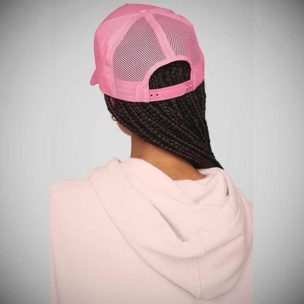 Alo Yoga District Trucker Hüte Damen Rosa | OIAMJY709