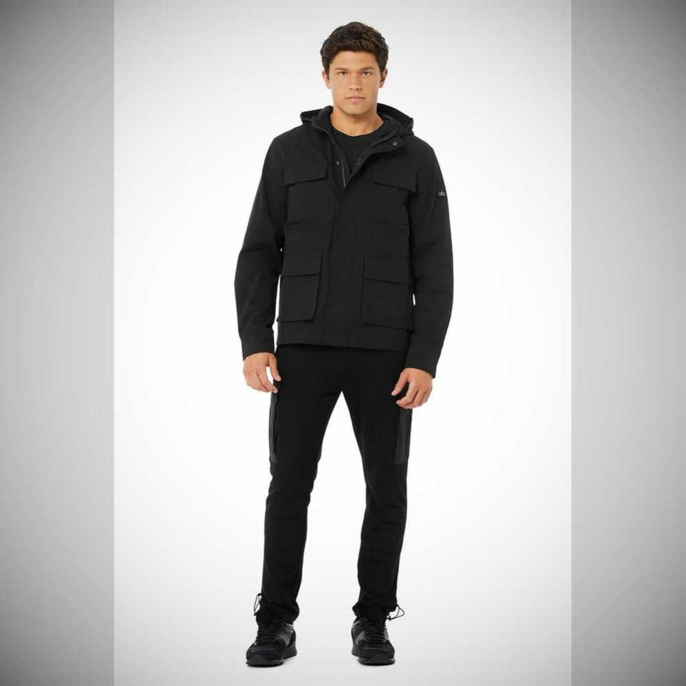 Alo Yoga Division Field Jacke Herren Schwarz | DXEBPW513