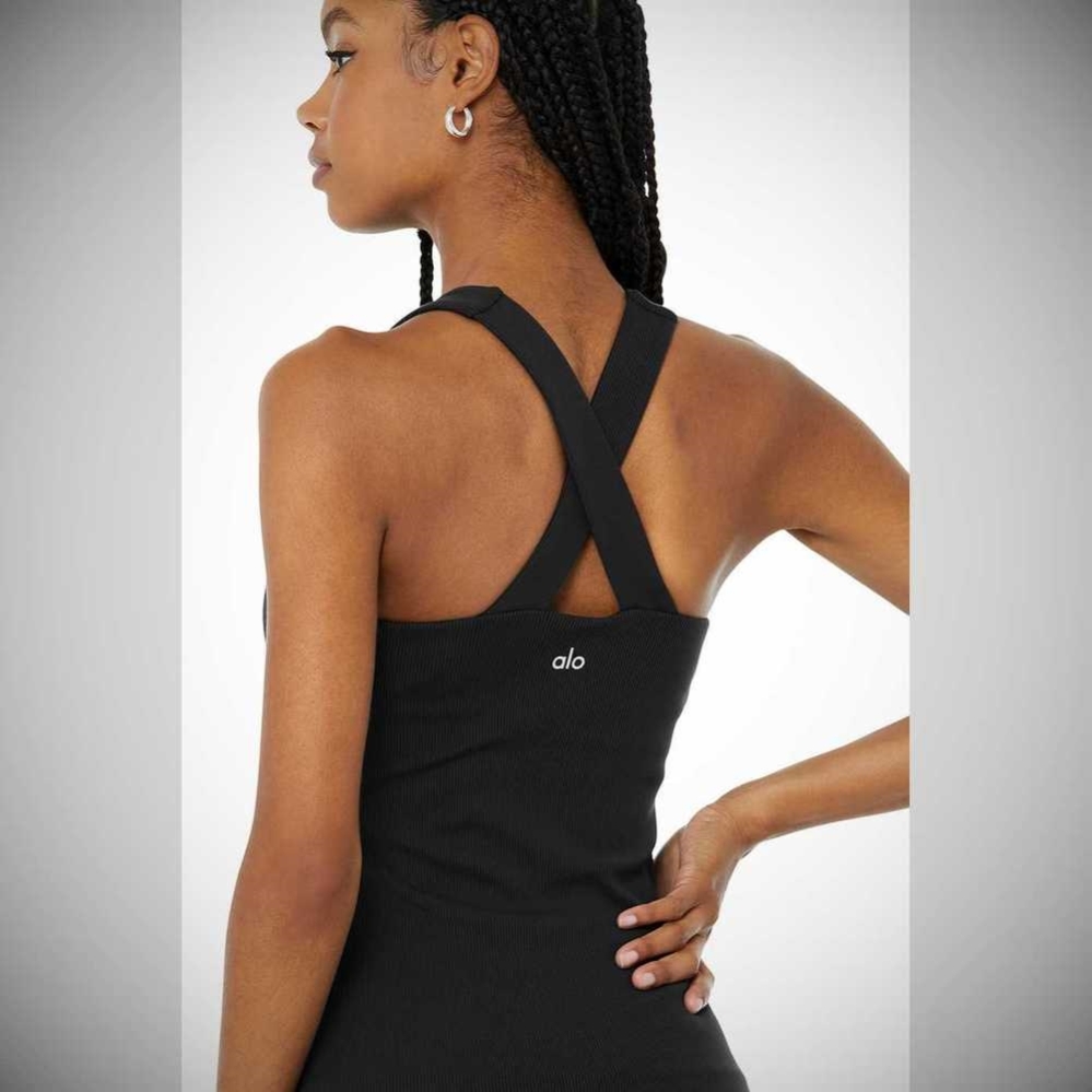 Alo Yoga Elevate Muskelshirt Damen Schwarz | LUAYRO061