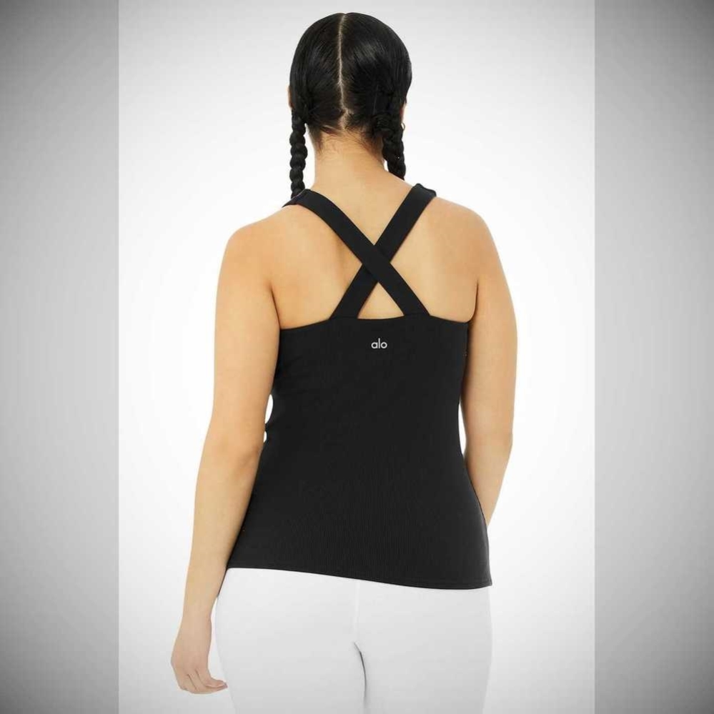 Alo Yoga Elevate Muskelshirt Damen Schwarz | LUAYRO061