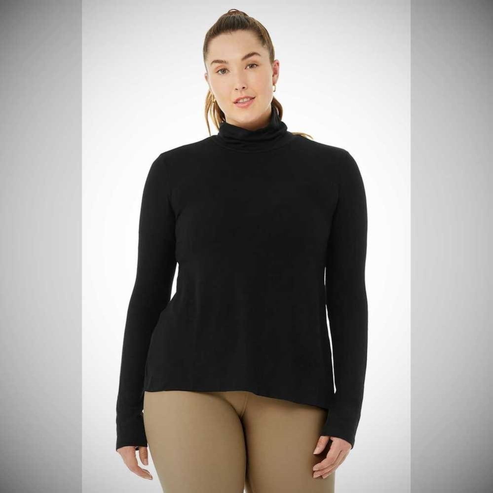 Alo Yoga Embrace Long Sleeve Damen Schwarz | YEBQNV405