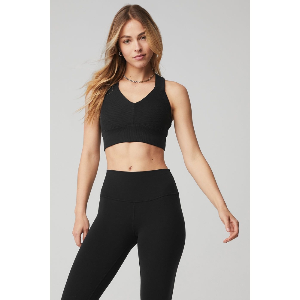 Alo Yoga Emulate BHs Damen Schwarz | SWUNLC287