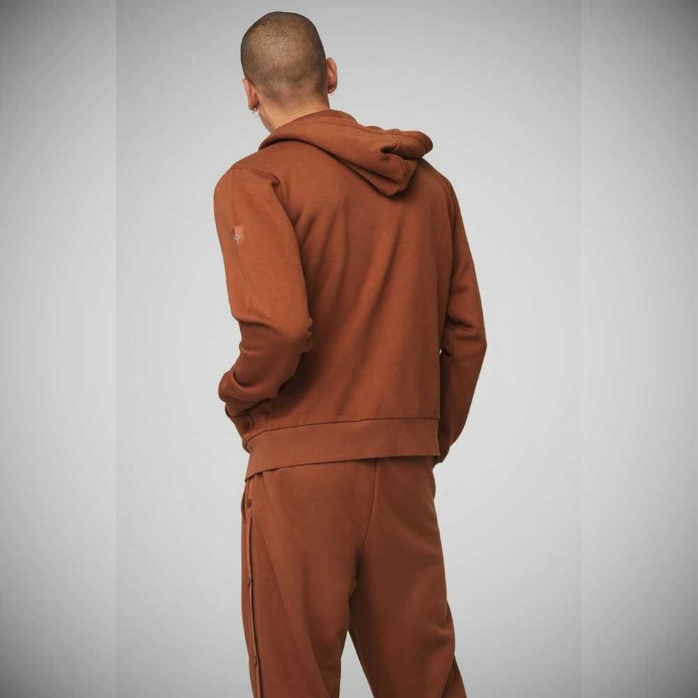 Alo Yoga Everyday Full Zip Oberbekleidung Herren Rust | YPDKZU258