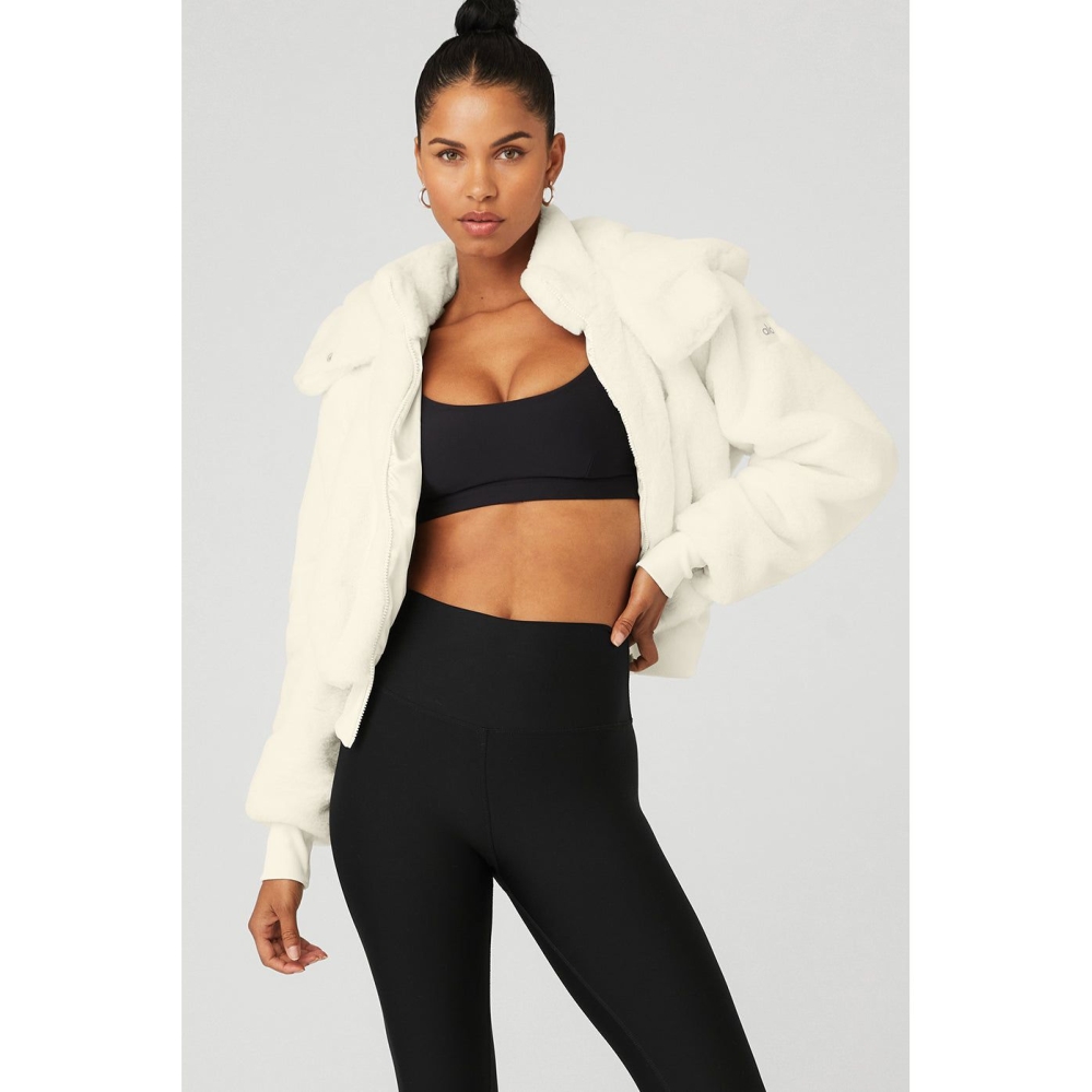 Alo Yoga Faux Fur Foxy Jacke Damen Weiß | SOXZHL860