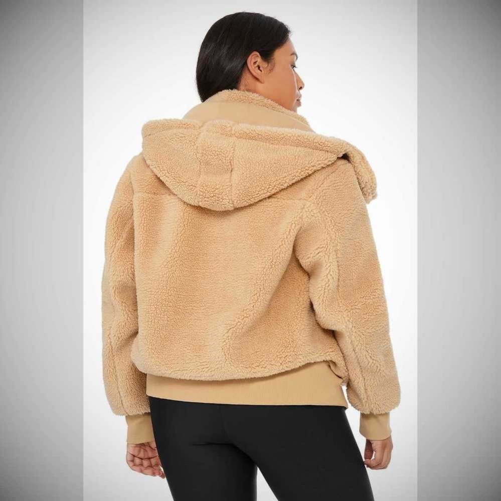 Alo Yoga Foxy Sherpa Jacke Damen Camel | UDRZIS693