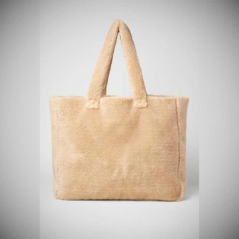 Alo Yoga Foxy Sherpa Tote Tasche Damen Camel | YNVMTA670