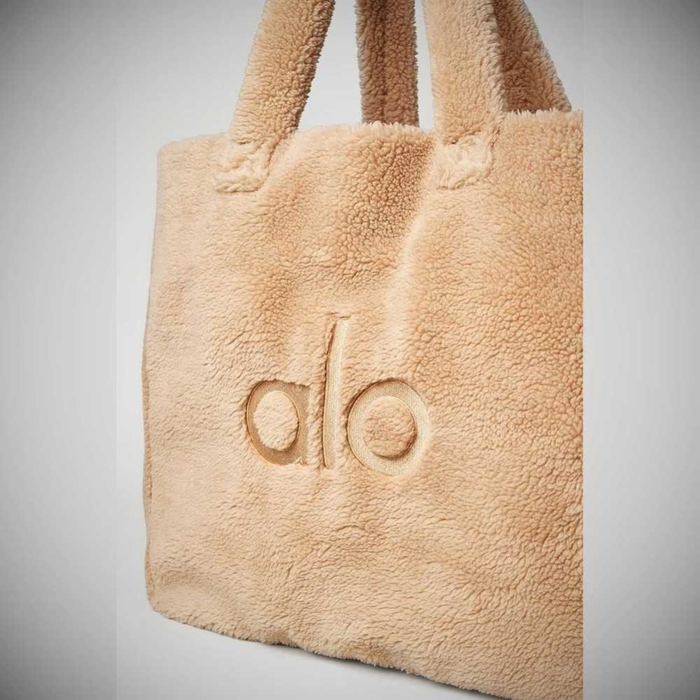 Alo Yoga Foxy Sherpa Tote Tasche Damen Camel | YNVMTA670