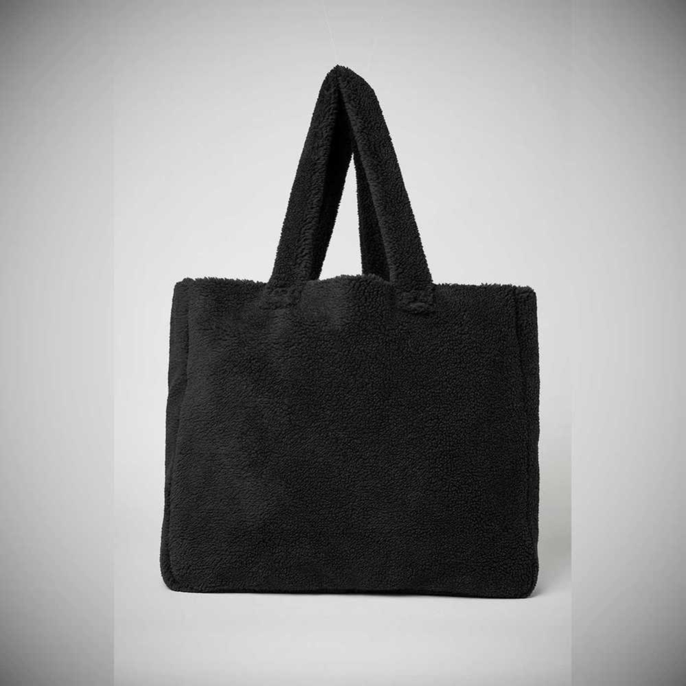 Alo Yoga Foxy Sherpa Tote Tasche Damen Schwarz | DBEKPF143