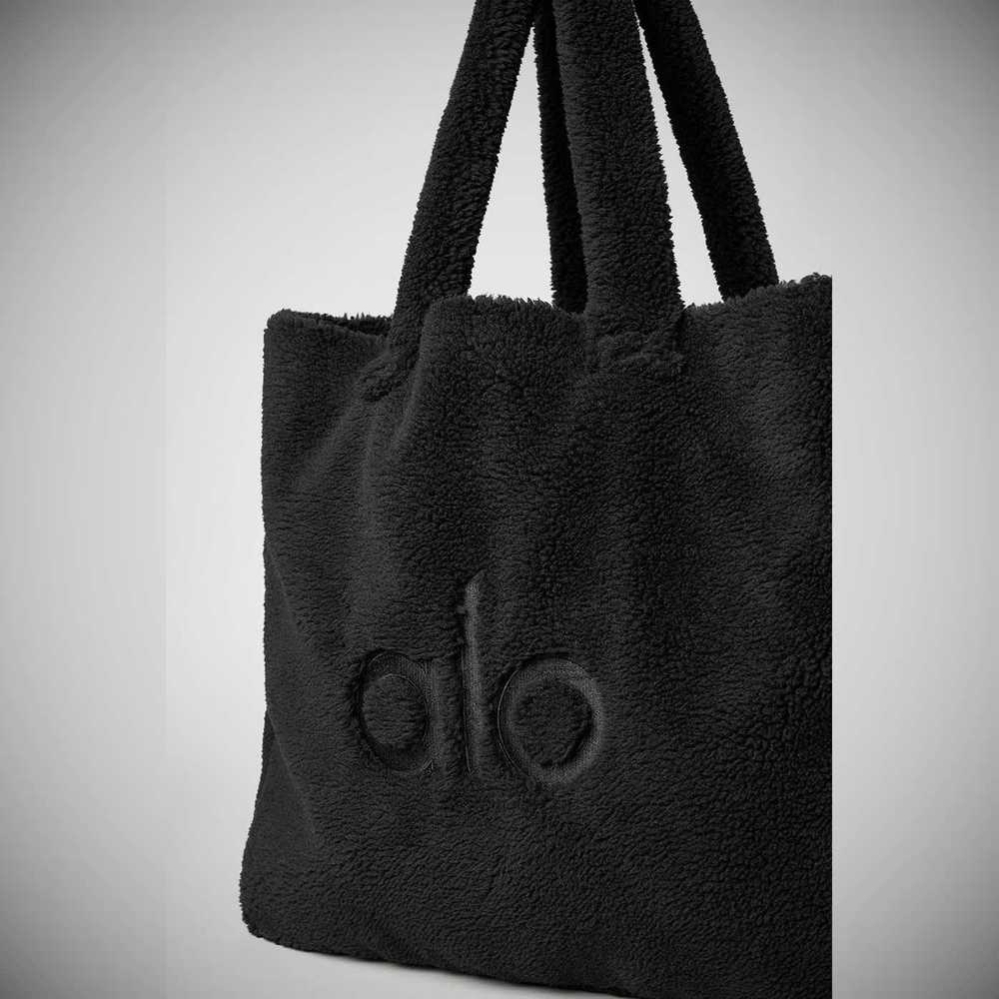 Alo Yoga Foxy Sherpa Tote Tasche Damen Schwarz | DBEKPF143