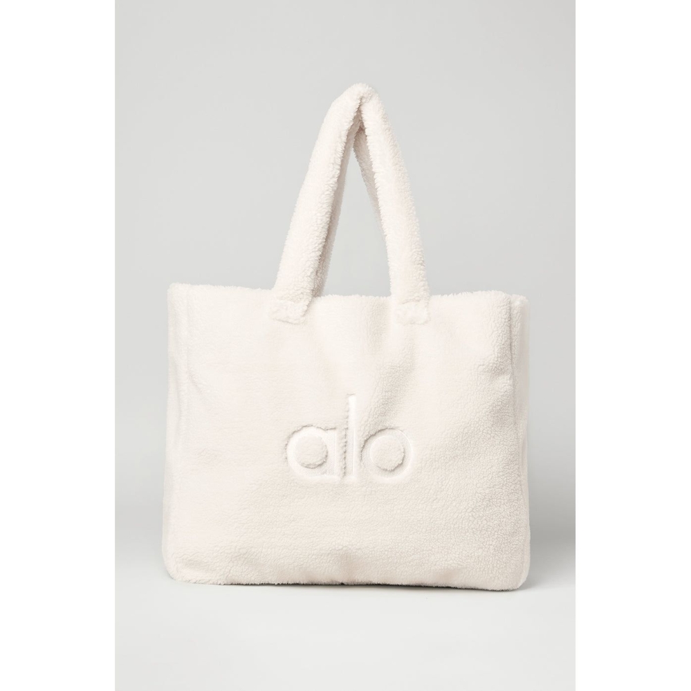 Alo Yoga Foxy Sherpa Tote Tasche Damen Weiß | JKHSQY371