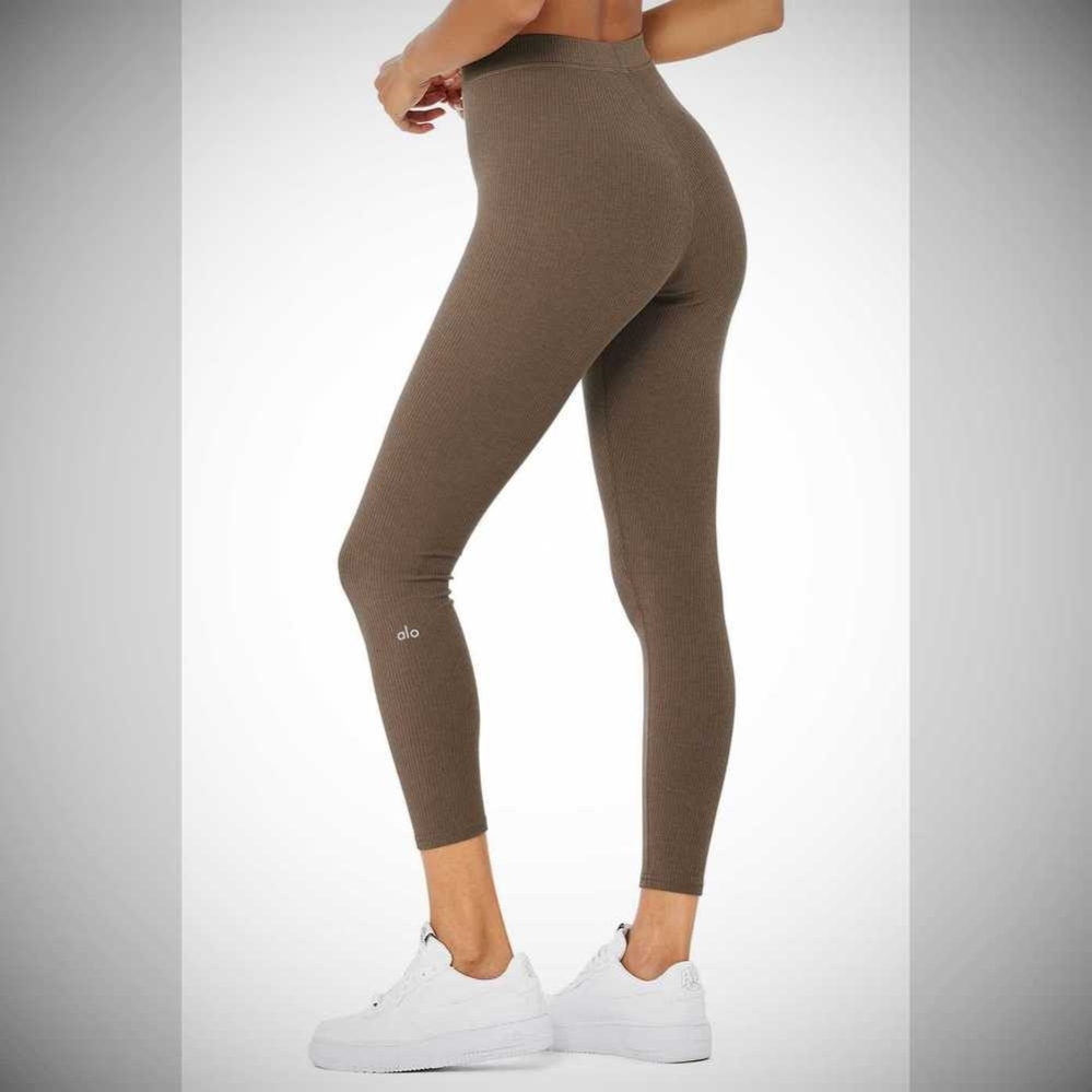 Alo Yoga Gerippt High-Taille 7/8 Blissful Leggings Damen Kaffee | HAGFPM538