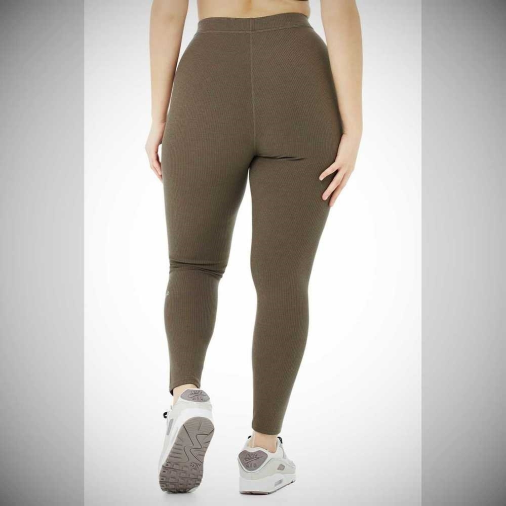 Alo Yoga Gerippt High-Taille 7/8 Blissful Leggings Damen Kaffee | HAGFPM538