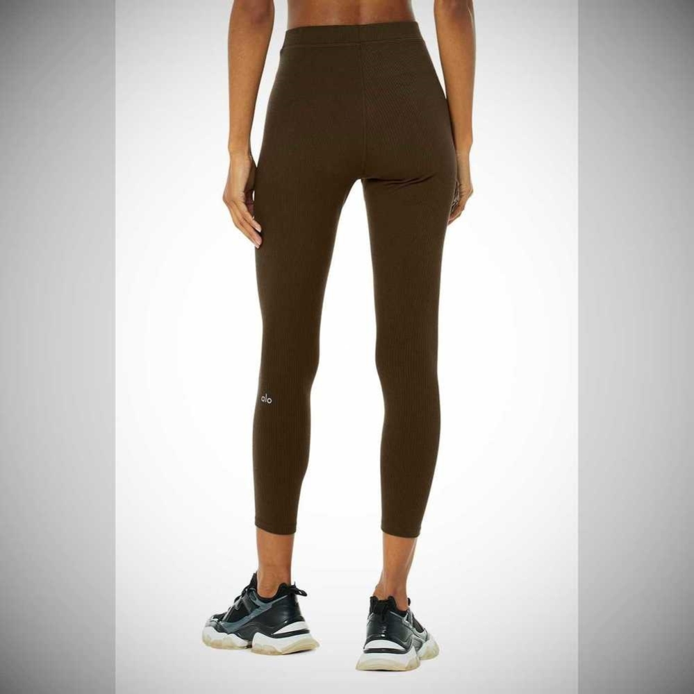 Alo Yoga Gerippt High-Taille 7/8 Blissful Leggings Damen Kaffee | PVAJEO125