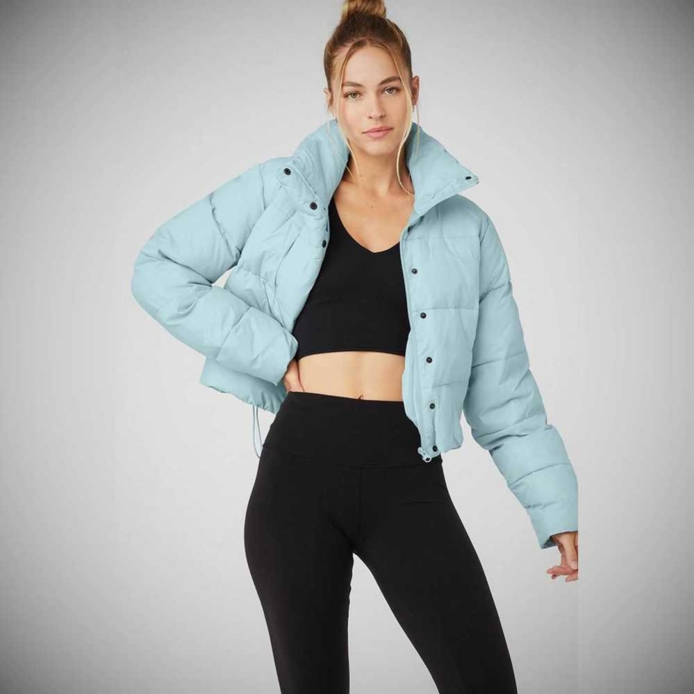 Alo Yoga Gold Rush Puffer Jacke Damen Blau | SNGIPA814