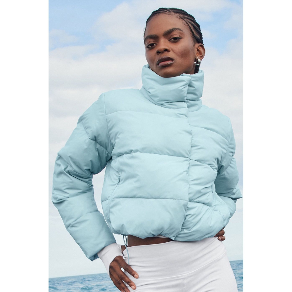 Alo Yoga Gold Rush Puffer Jacke Damen Blau | SNGIPA814