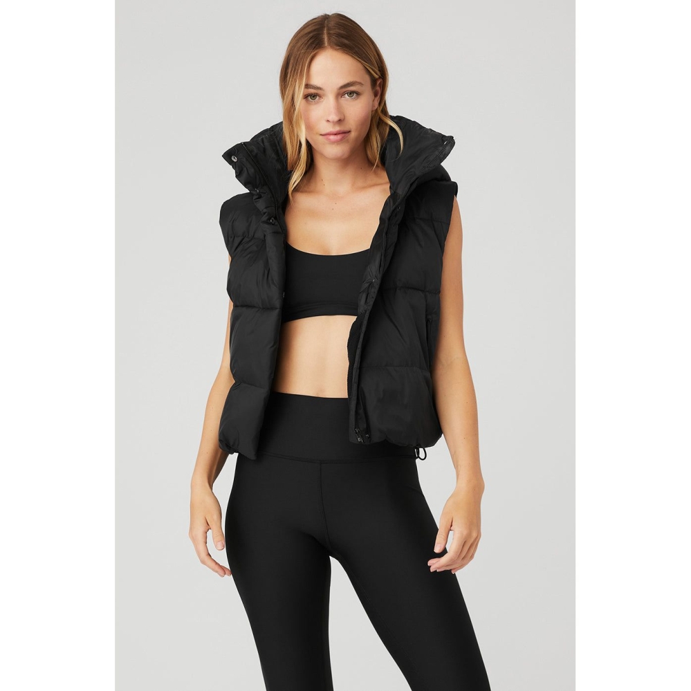 Alo Yoga Gold Rush Puffer Jacke Damen Schwarz | HNWOVE258