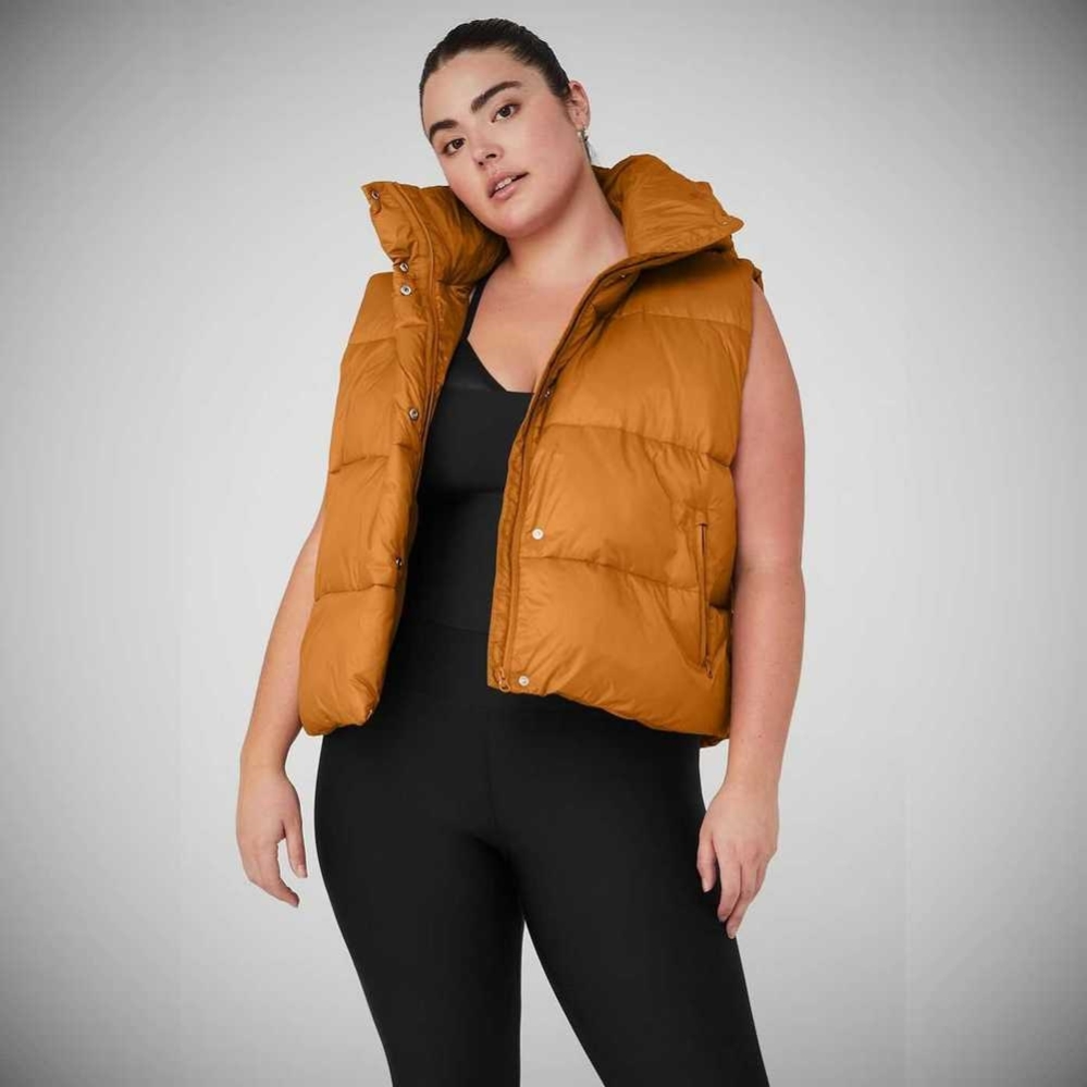 Alo Yoga Gold Rush Puffer Jacke Damen Toffee | AEHXRO958