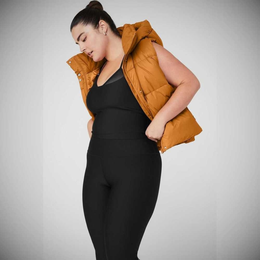 Alo Yoga Gold Rush Puffer Jacke Damen Toffee | AEHXRO958