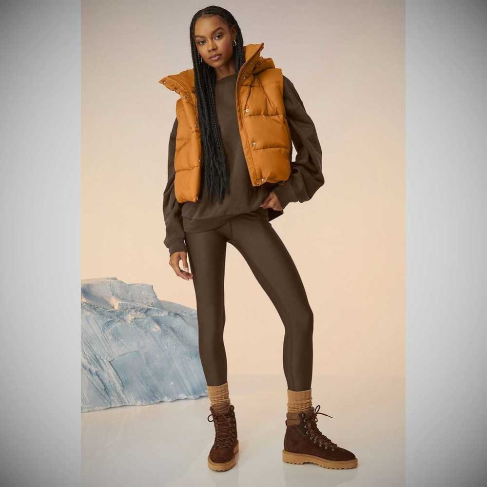 Alo Yoga Gold Rush Puffer Jacke Damen Toffee | AEHXRO958